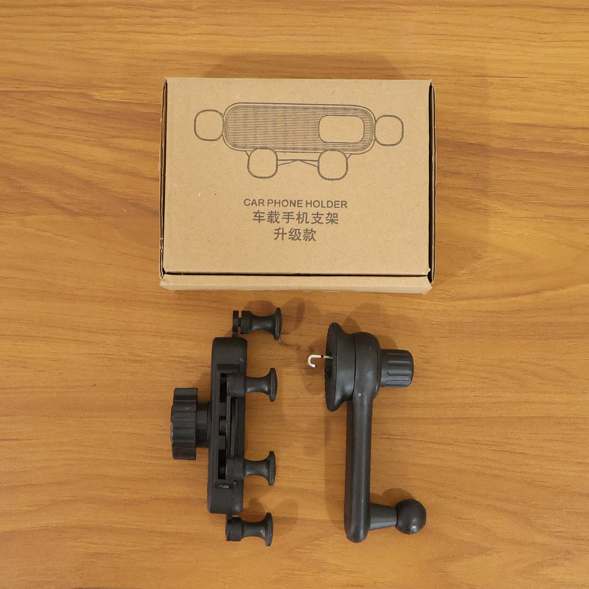 Detailed closeup of car air vent phone holder's secure grip and build quality