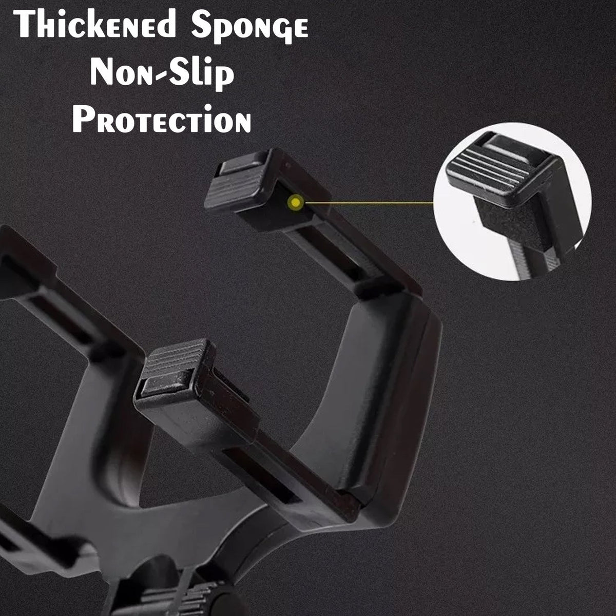 Components of the car rearview mobile holder laid out.