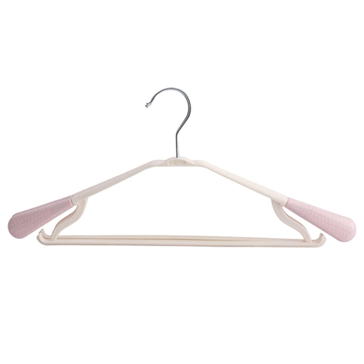 Smooth edges of the durable clothes hanger protecting delicate fabrics.