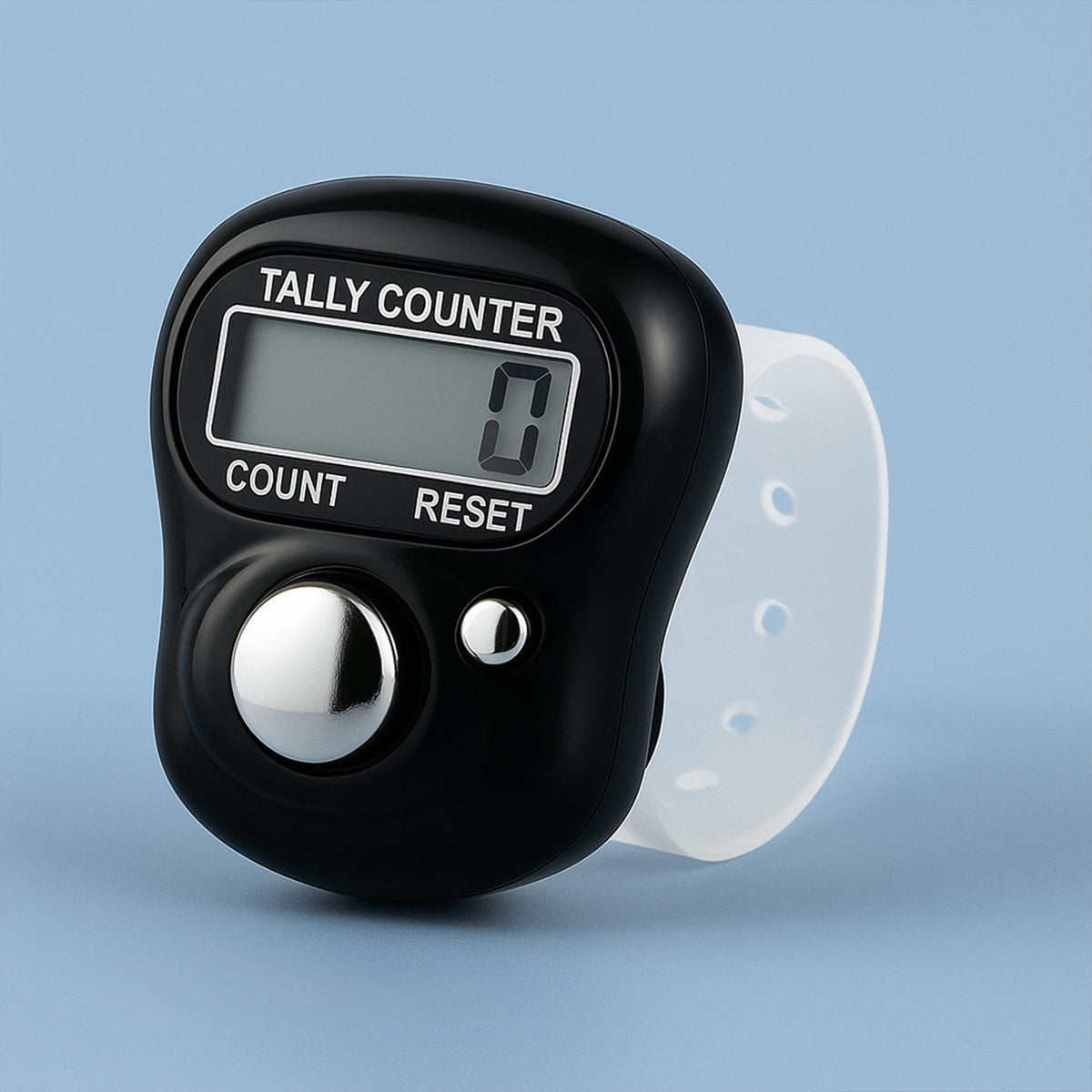Adjustable soft strap on finger tally counter for comfortable fit