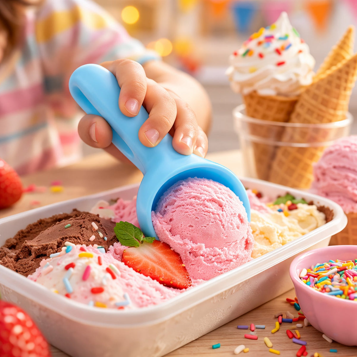 Dessert scoop spoon for kitchen use