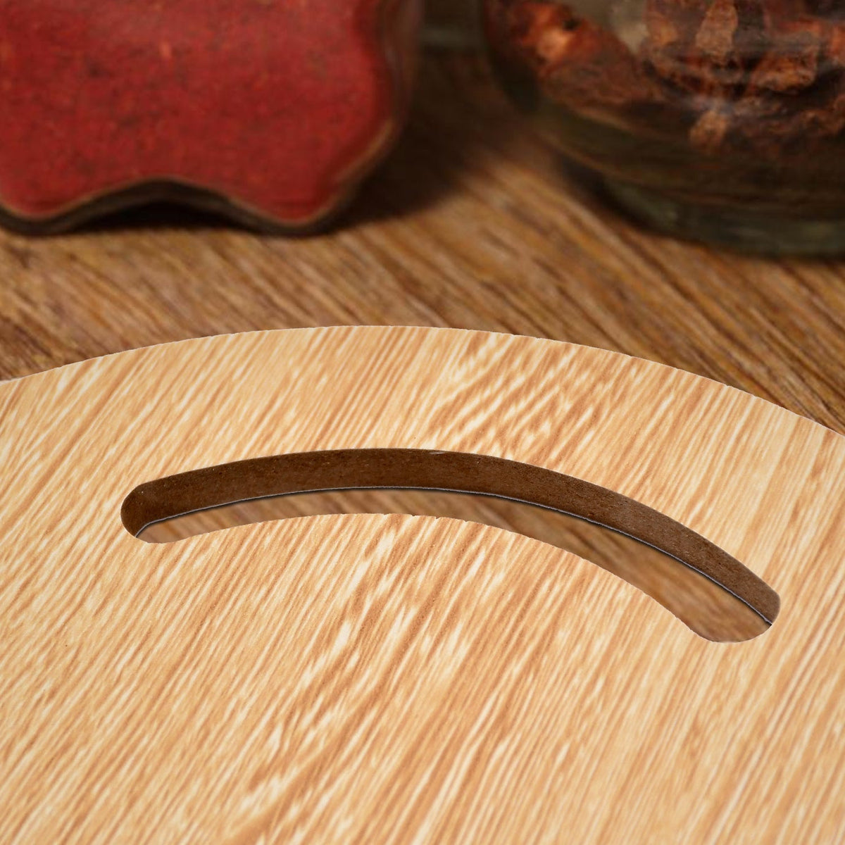 Small round bamboo chopping board for versatile kitchen cutting tasks