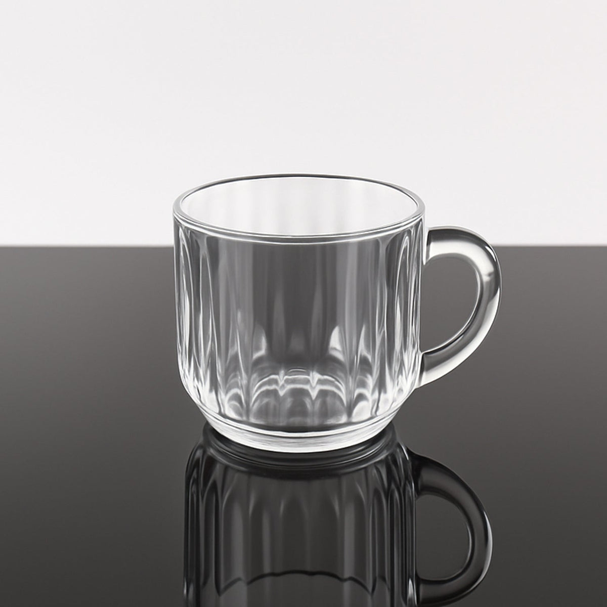 Transparent plastic tea cup filled with hot beverage, lightweight design