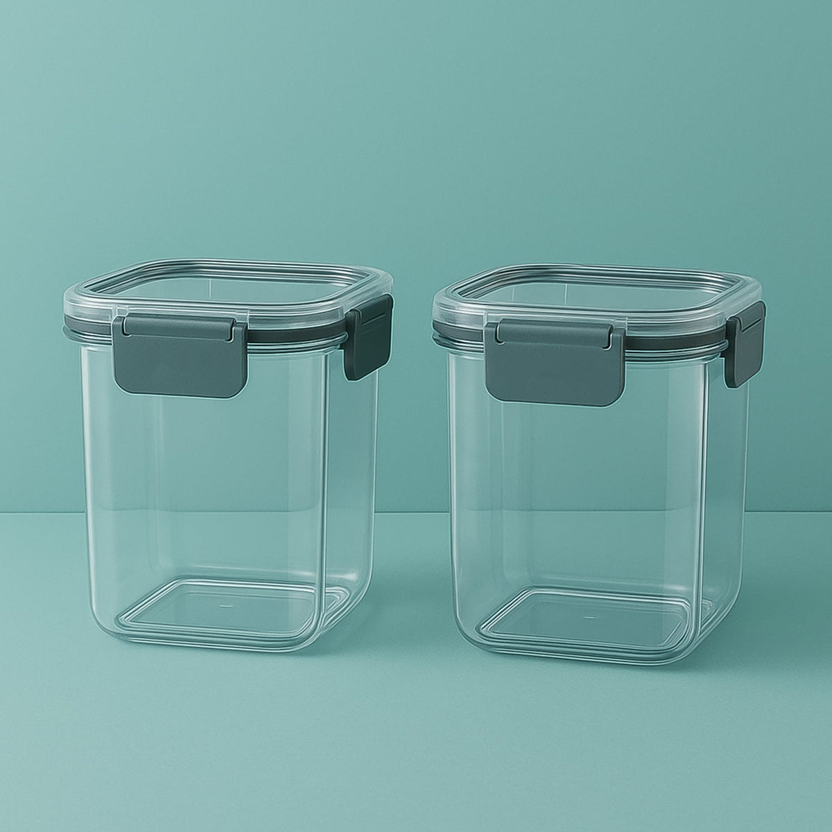 Empty Apex airtight food storage containers ready for use
