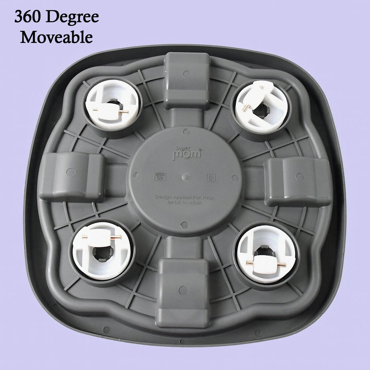 Sturdy gas cylinder carrier trolley with advanced bearing wheels