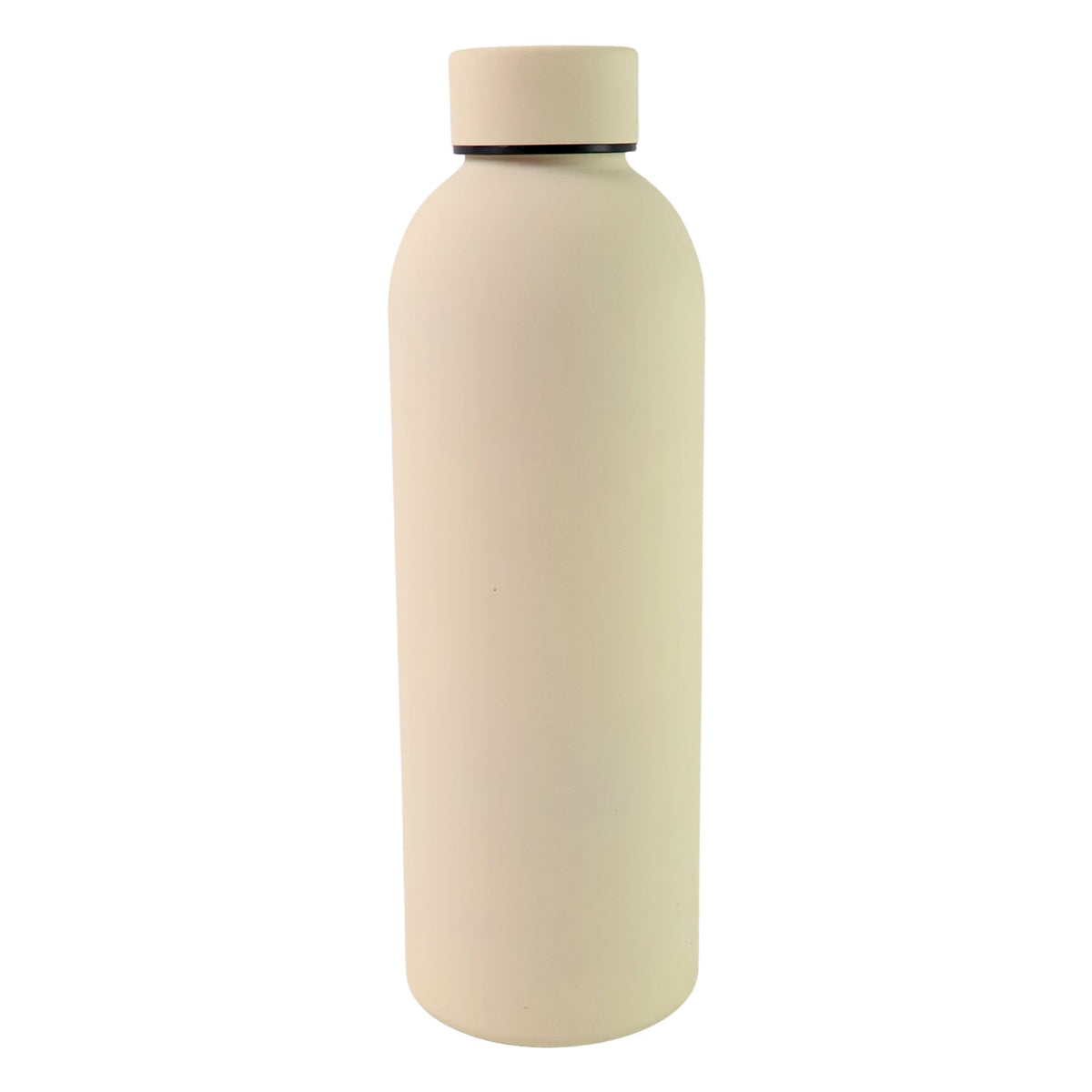 Thermal double-wall stainless steel water flask with vacuum insulation