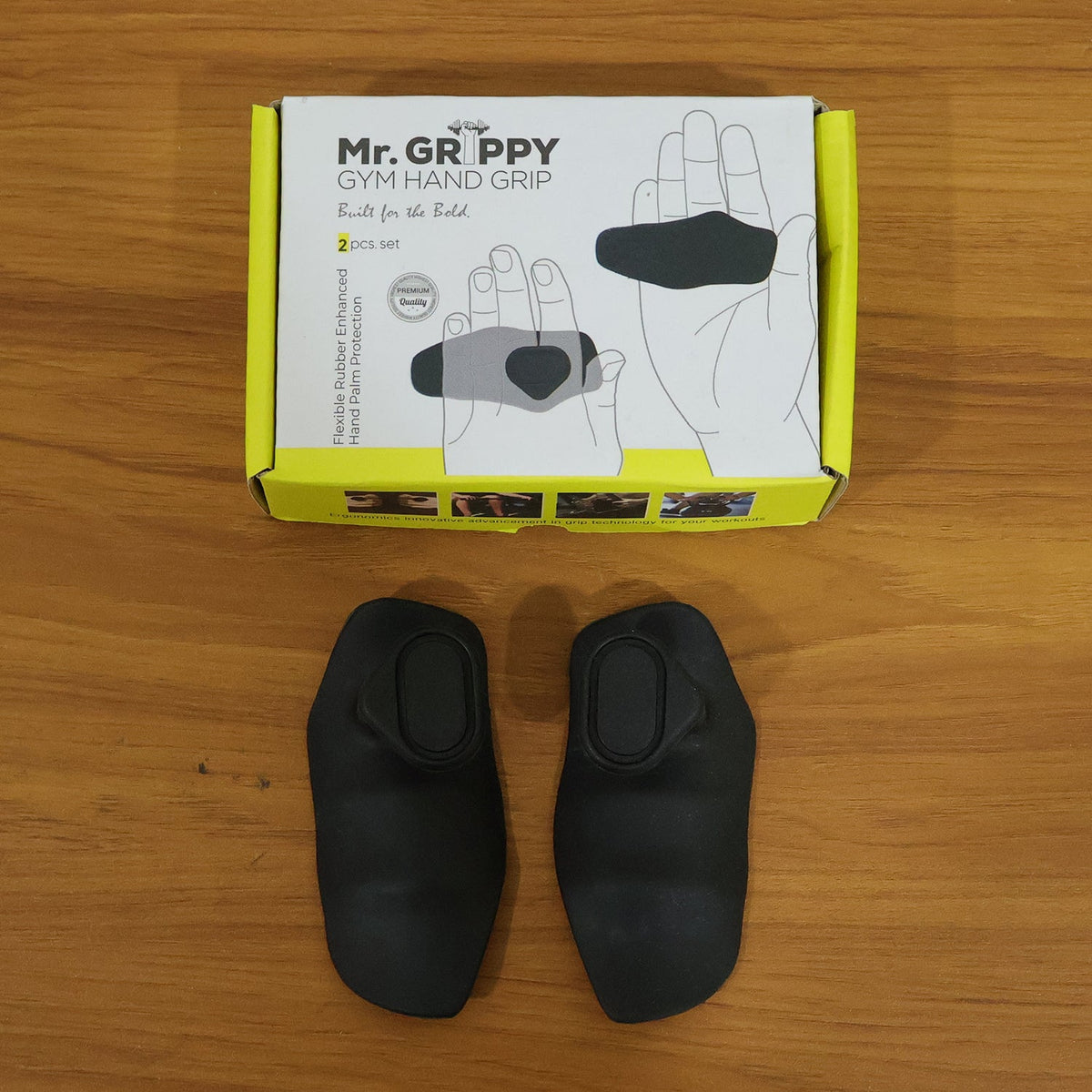 Weightlifting grip support pads enhancing workout efficiency