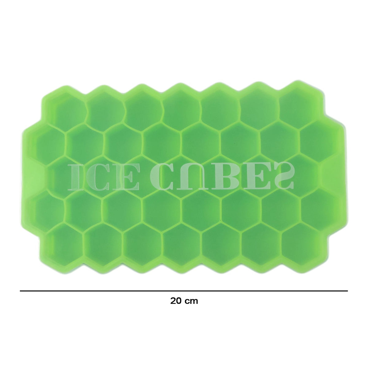 Honeycomb pattern ice cube tray in flexible silicone material