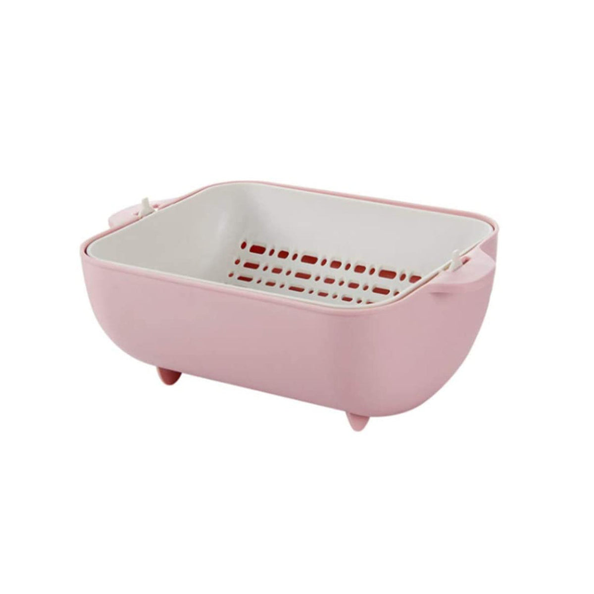 Multicolor rotatable strainer basket, a versatile tool for any kitchen.