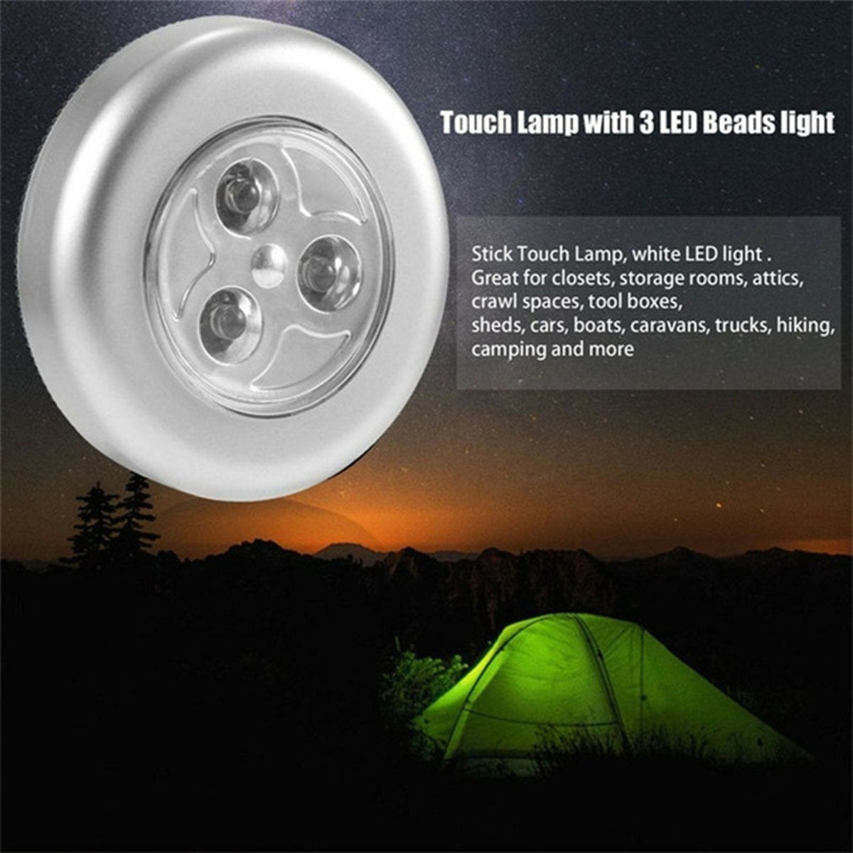 Compact LED stick light, highlighting its sleek design.