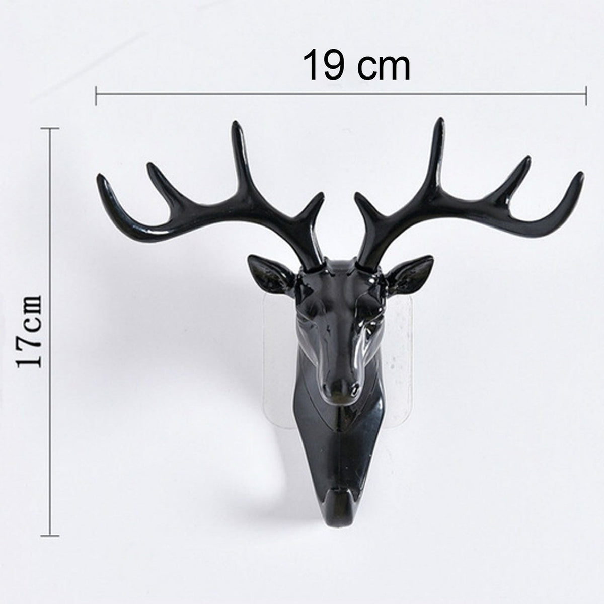 Stylish deer head hook in grey, functioning as a decorative hanger for a hat.