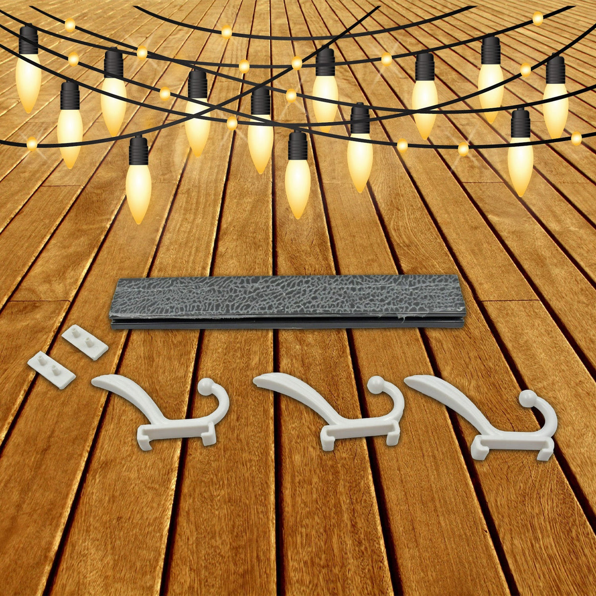 Stylish 6-hook wall mounted coat rack in an empty setting, ready for organization