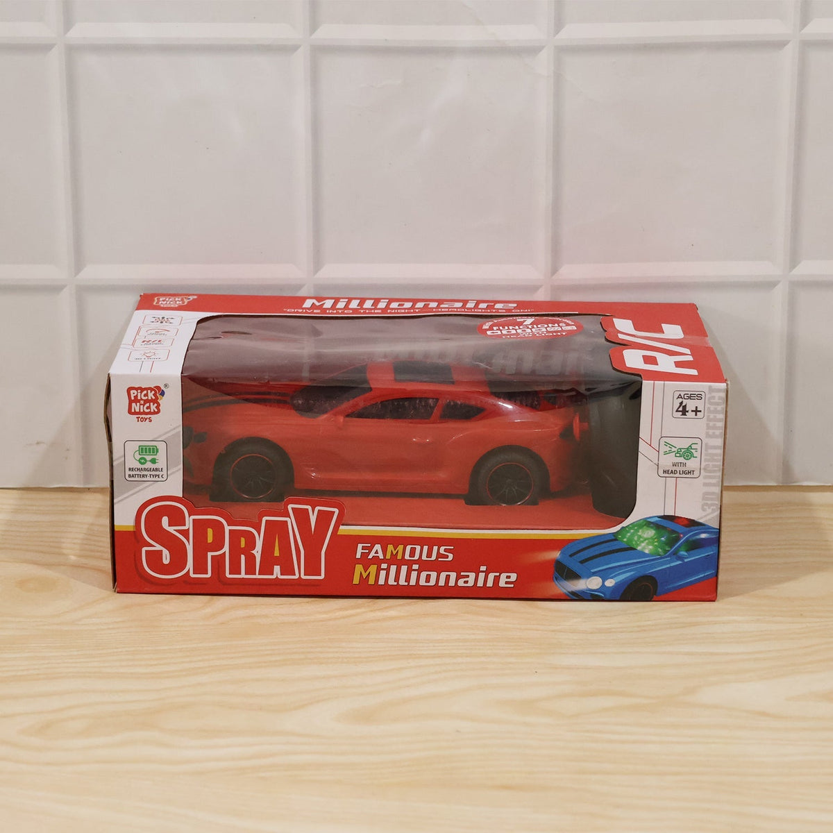Racing sports car toy gift box with lights