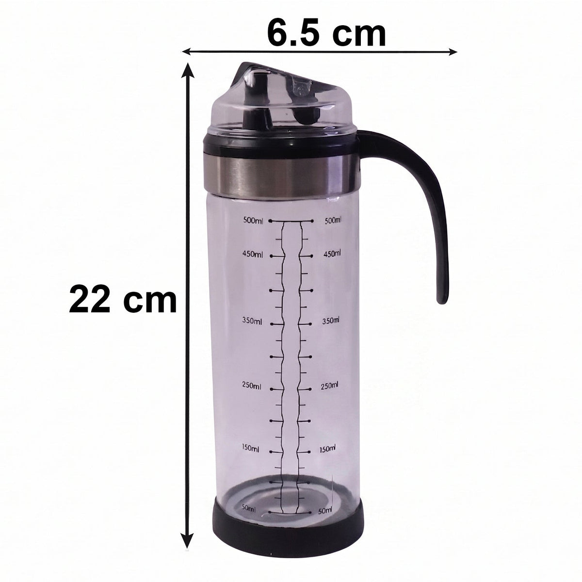 Size of 500ml glass oil dispenser bottle
