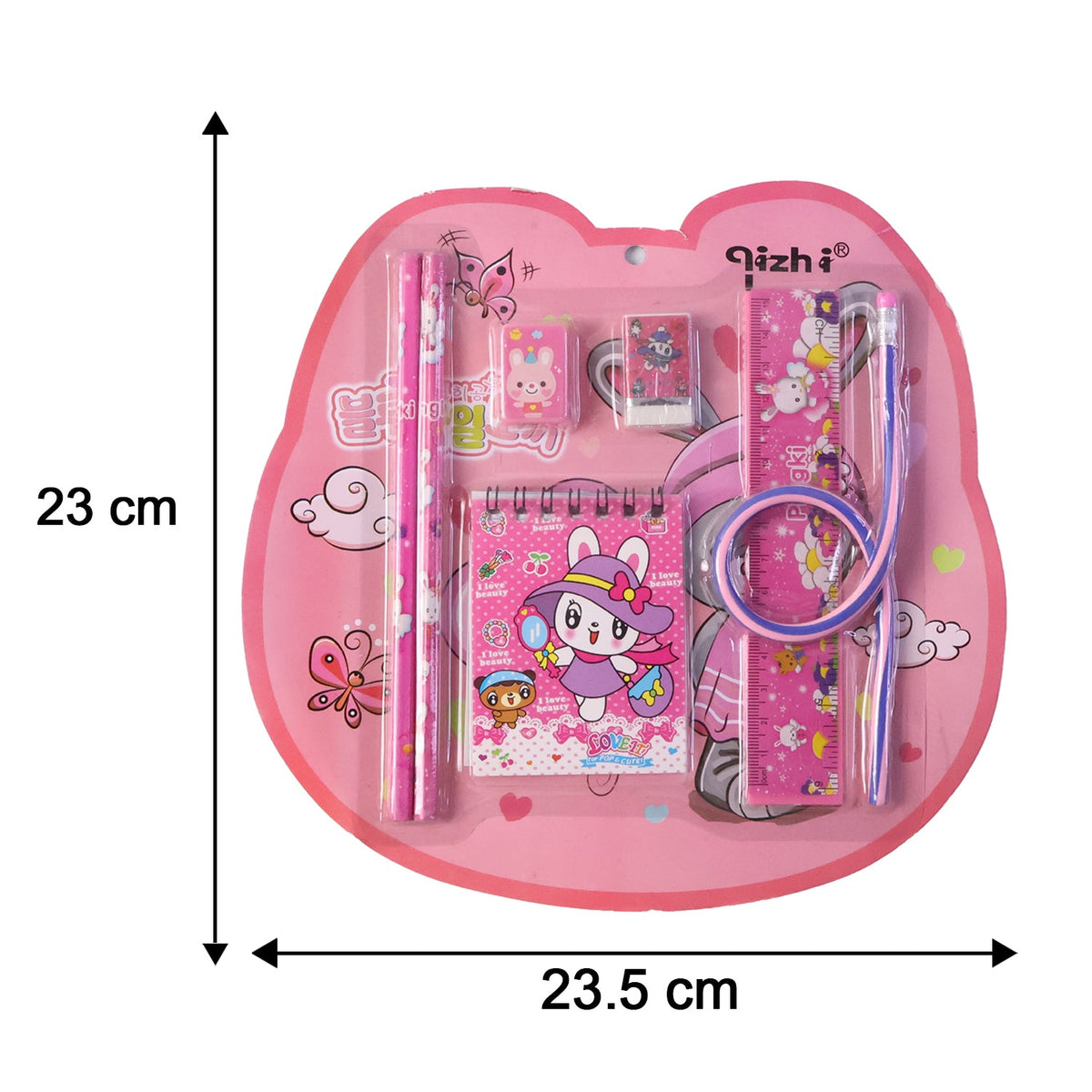 Stationery set size 23 x 23.5 cm shown on image