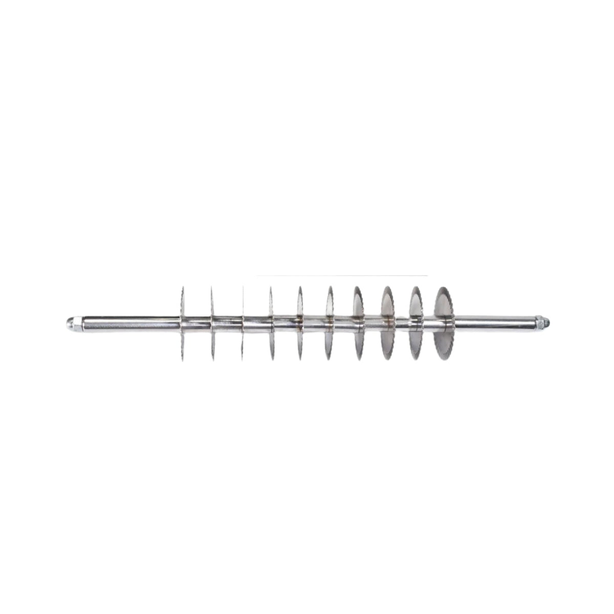 Durable stainless steel dough cutter, easy to clean and store.