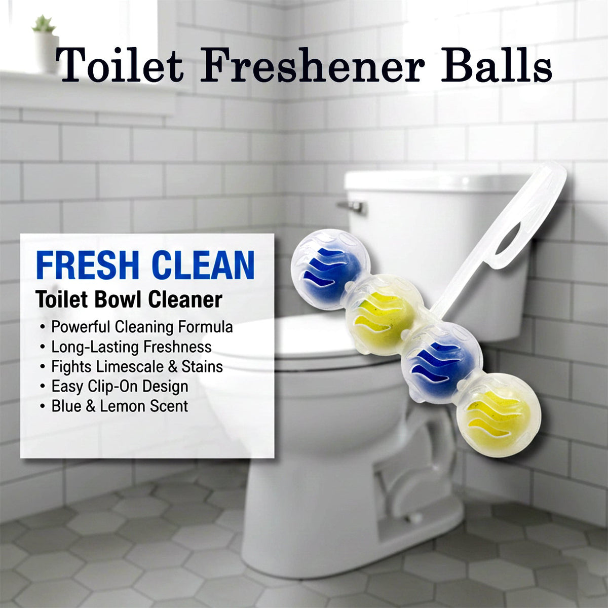 Toilet deodorizer balls maintaining bathroom cleanliness
