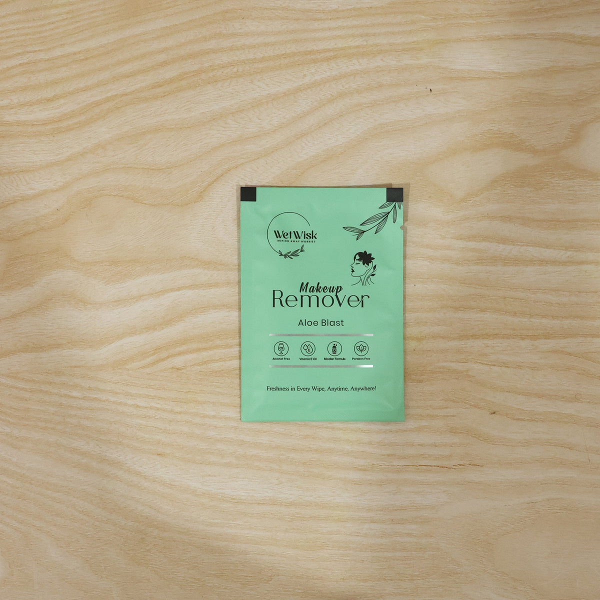 Makeup remover wipe in use for quick cleansing