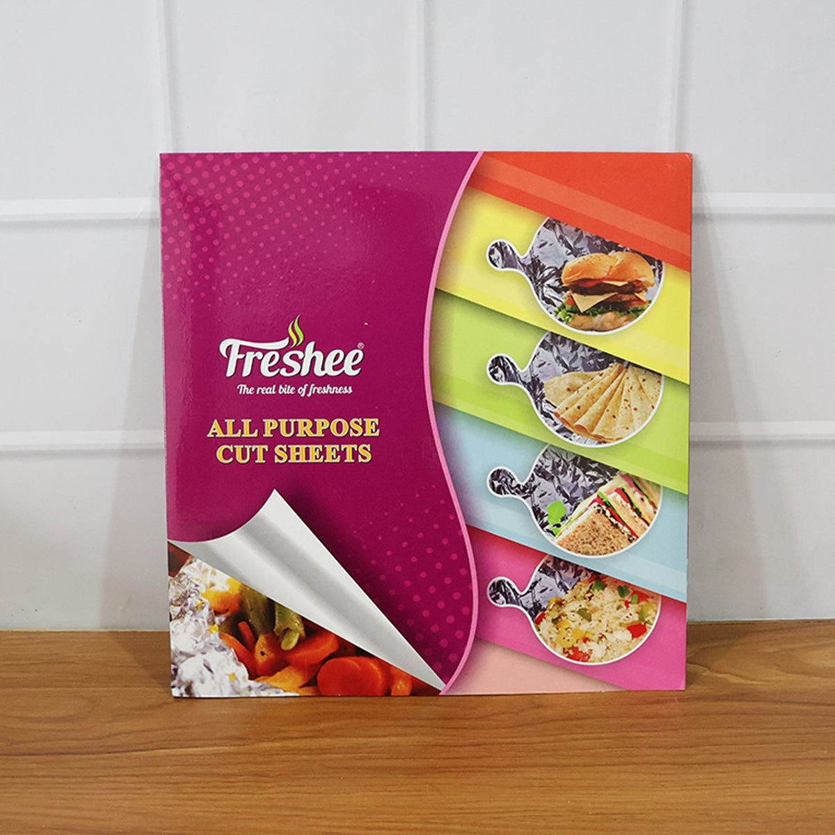 Convenient aluminium foil cut sheets, ideal for kitchens and eateries