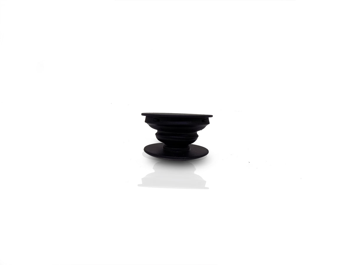 Fun and functional mobile pop socket for improved grip and personal style.