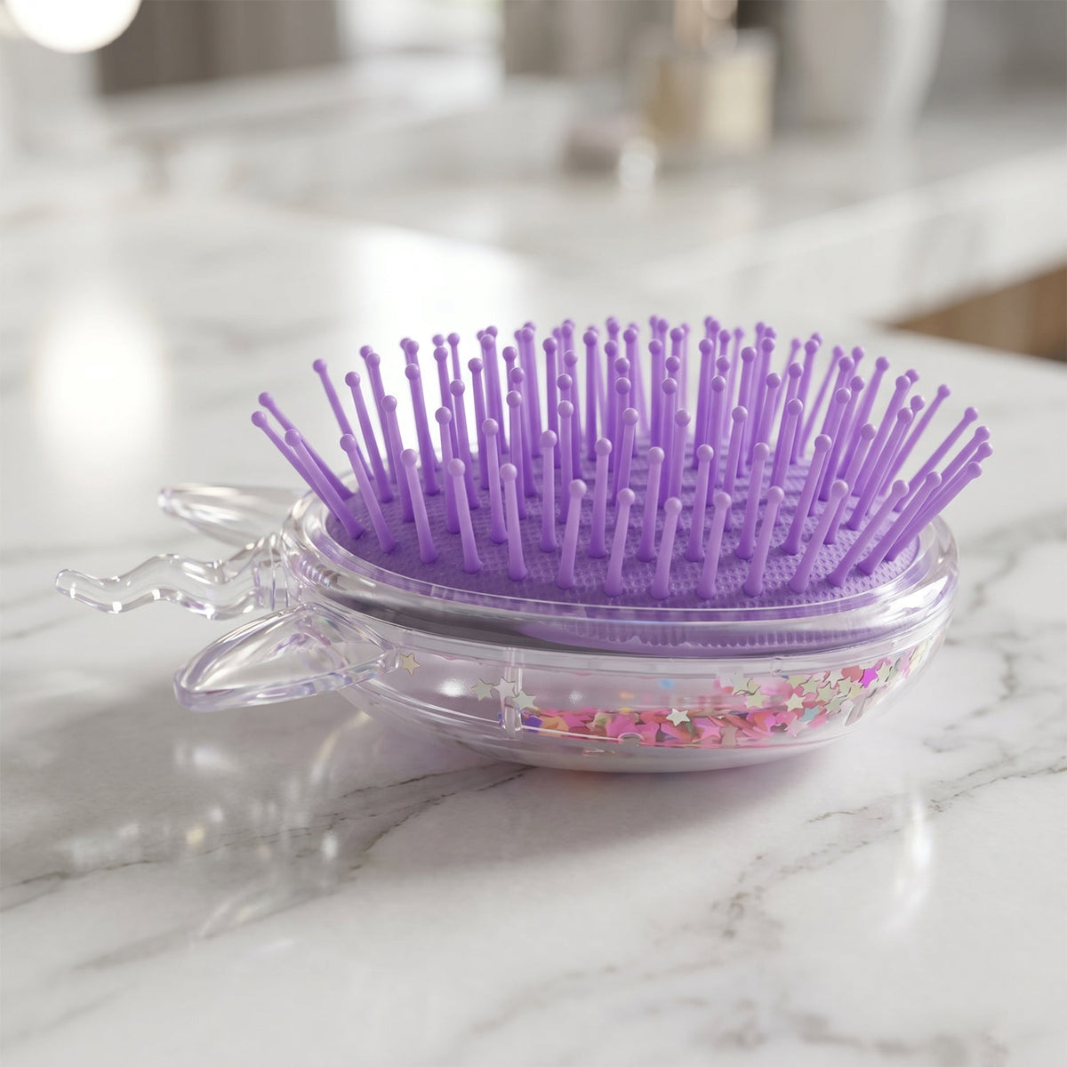 Travel-friendly unicorn hair comb for kids