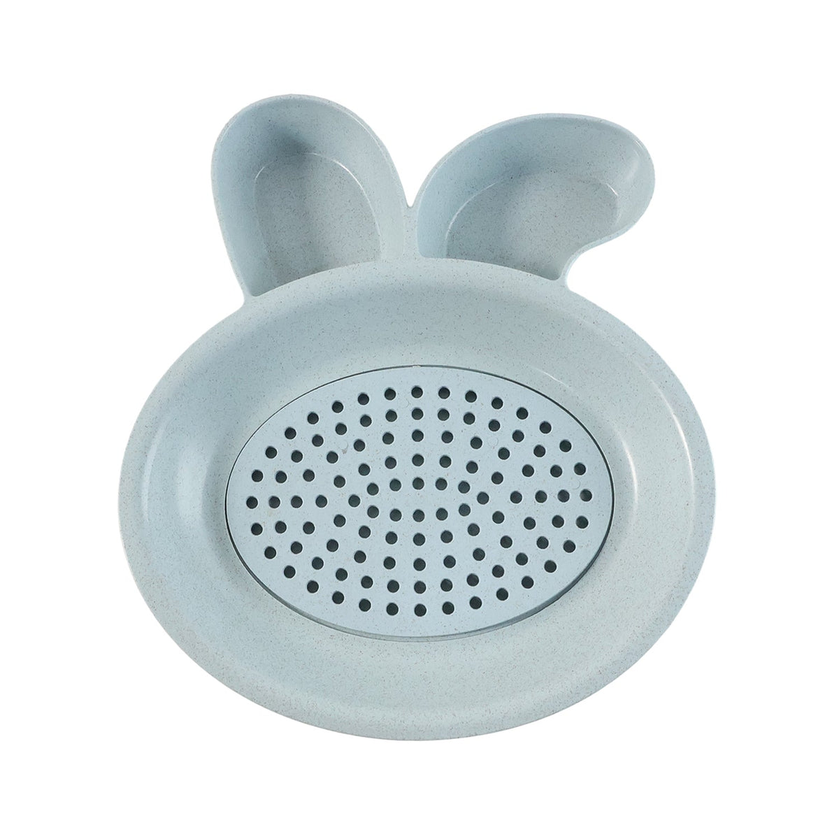 Dumpling plate with strainer section and sauce compartments for organized serving