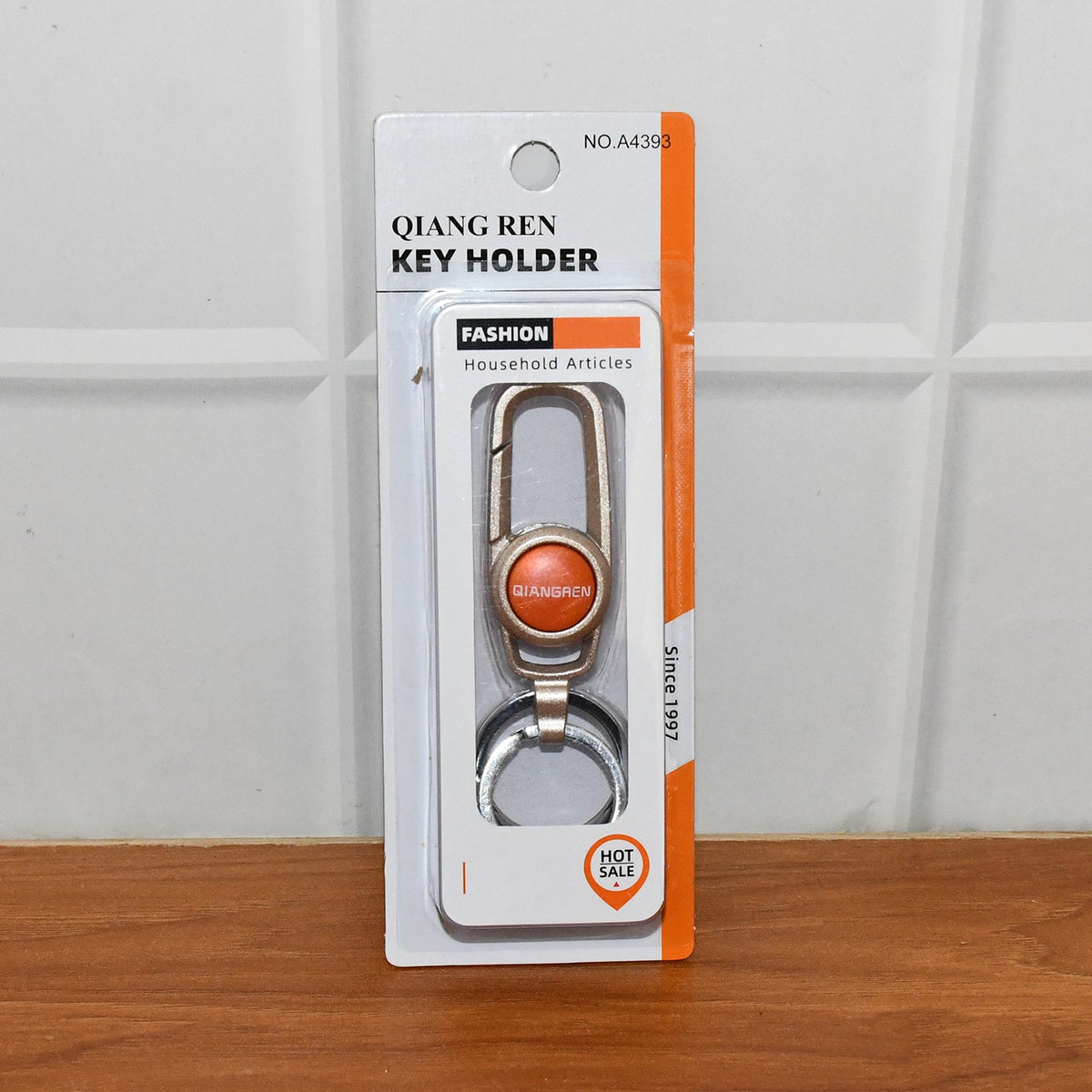 Lifestyle image of premium metal keychain carabiner clip used for key management