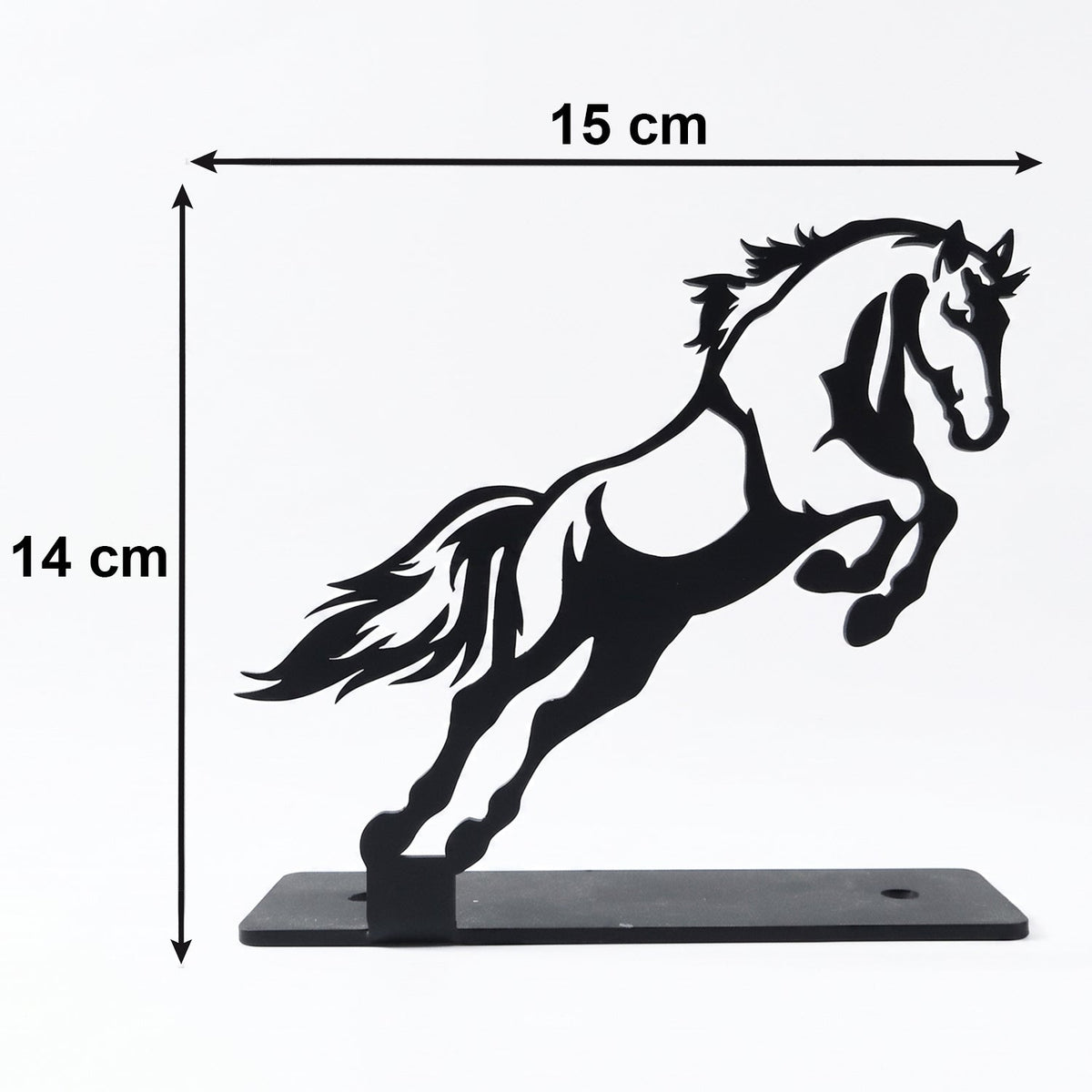 Contemporary iron horse ornament for desk or shelf