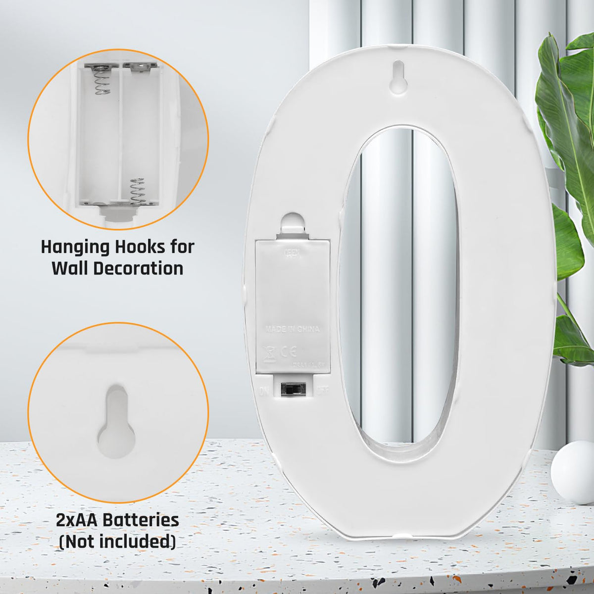 Durable plastic LED decorative night light designed for easy placement and gifting