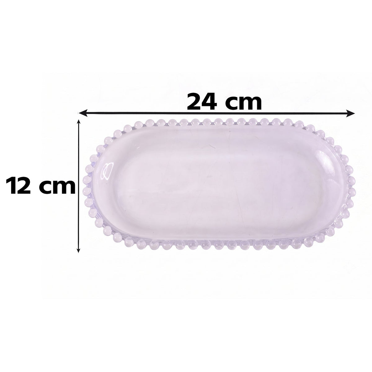 Elegant 9 inch glass serving dish for home and festive use