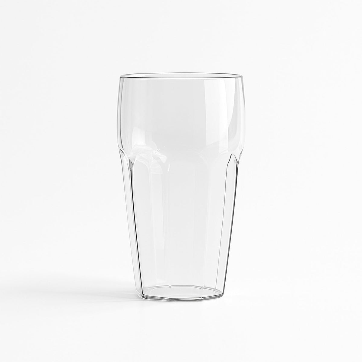 Clear juice served in transparent smoothie glass tumbler from 6-piece set
