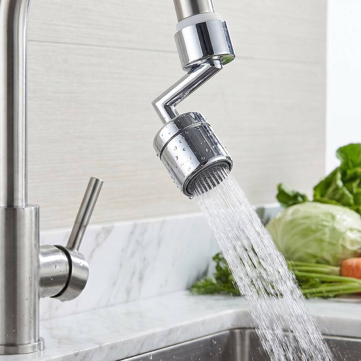 Faucet aerator nozzle detail