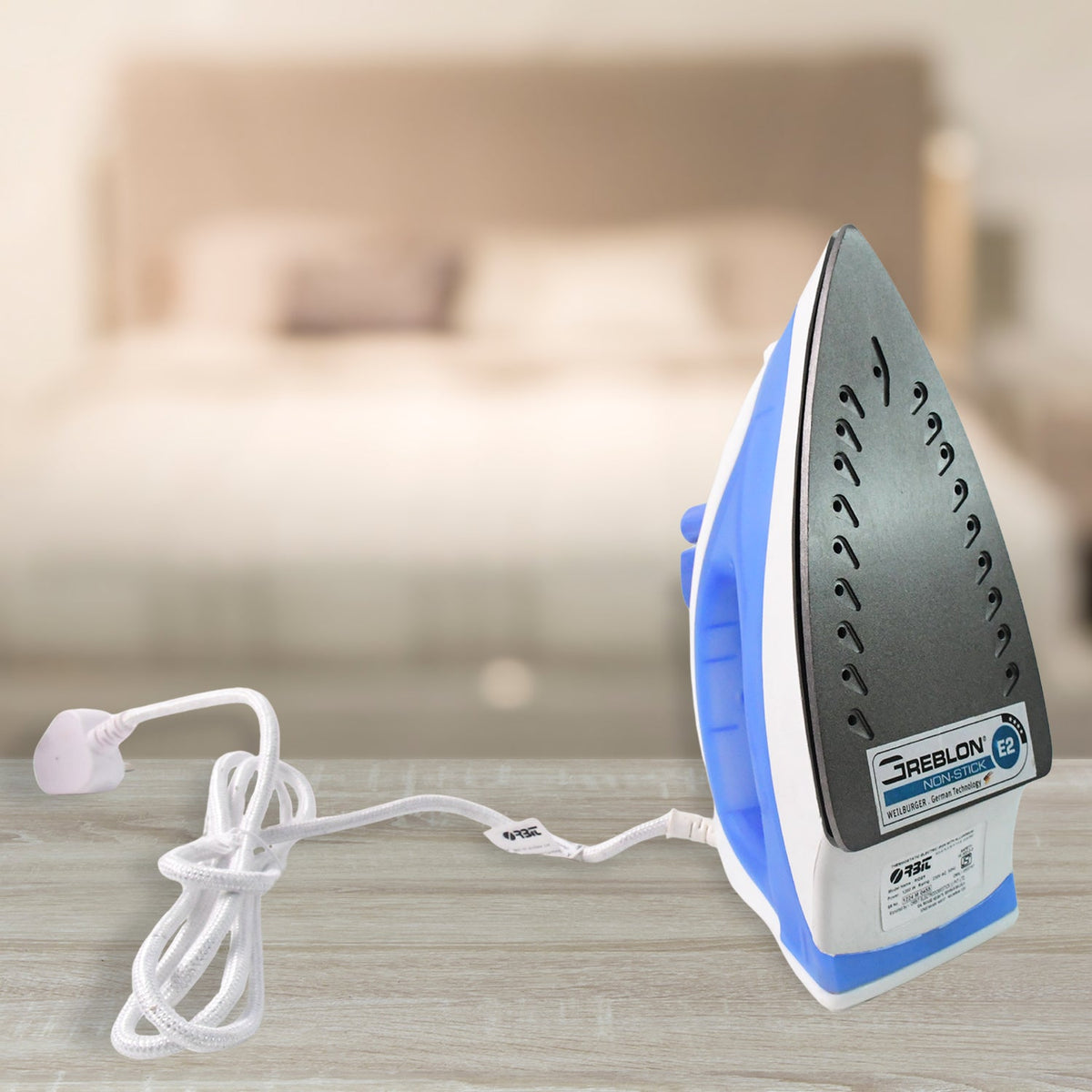 Top view of Orbit lightweight steam iron with indicator light