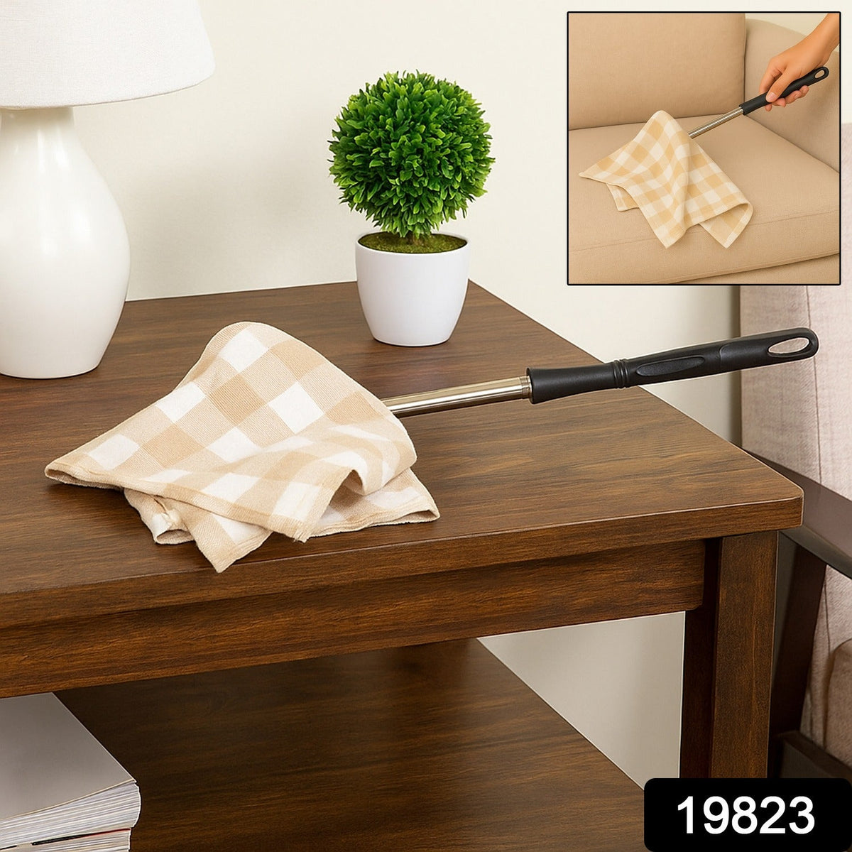 Dusting mop cleaning tool with fixed handle for precise dust removal