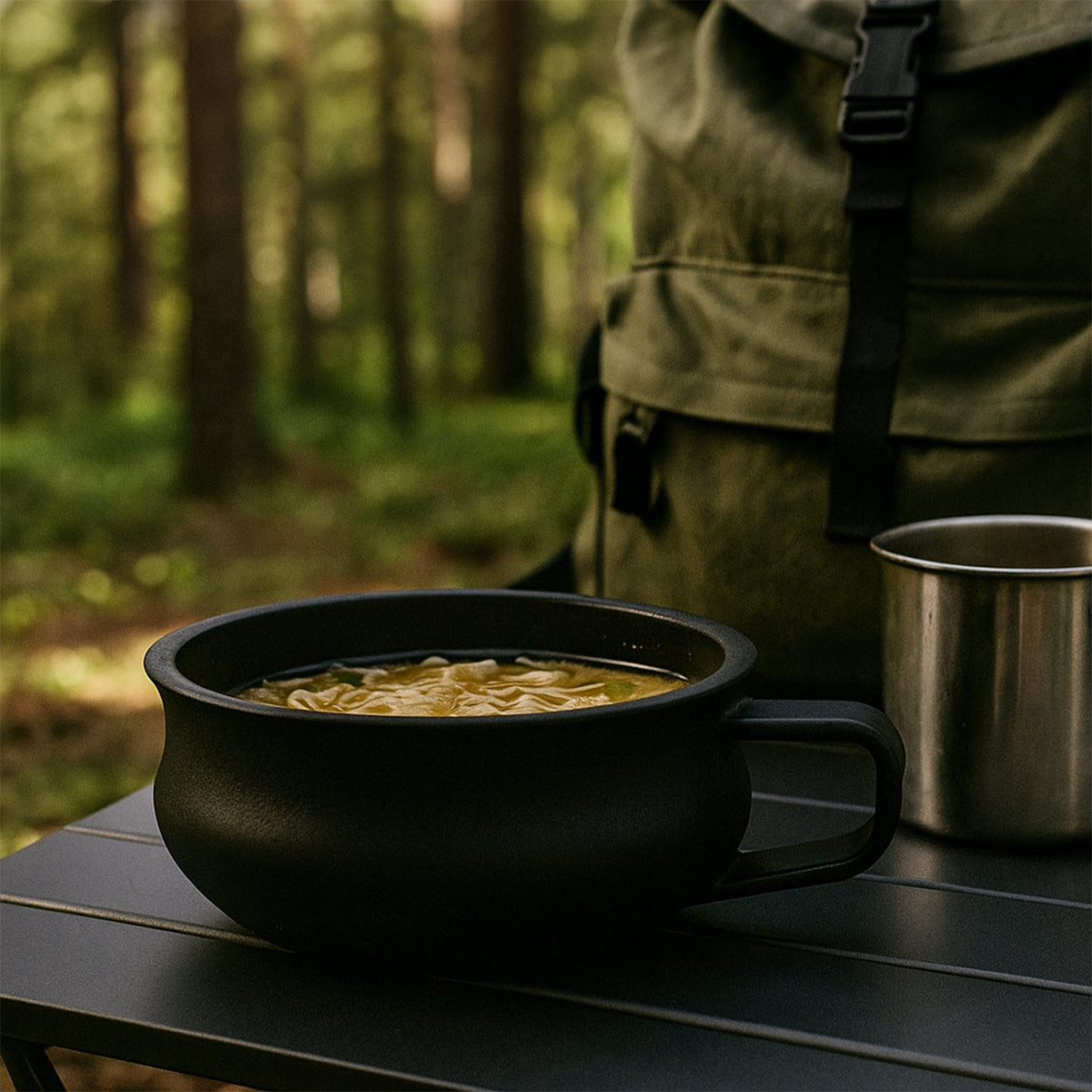 Snack mug style deep handle bowl ideal for multi-purpose serving