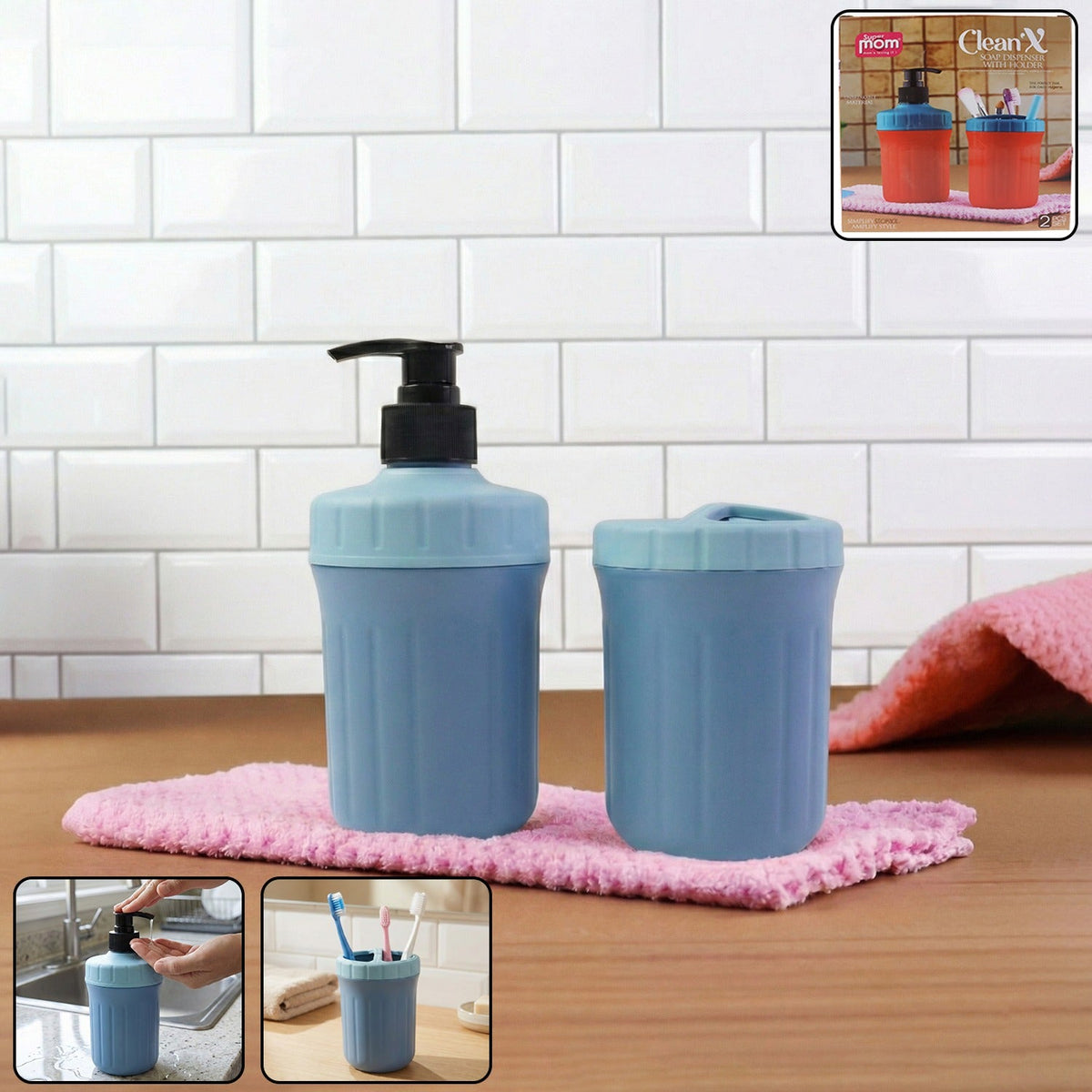 Multipurpose soap dispenser with compact design for kitchen and bathroom